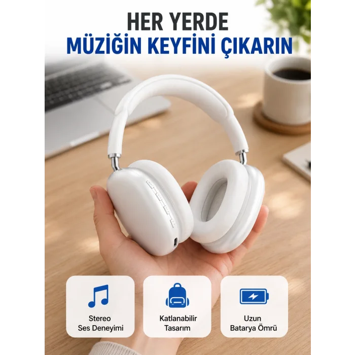 400 mAh Bataryalı Kablosuz Kulaklık | BT 5.0, Müzik & Görüşme Yeni Nesil