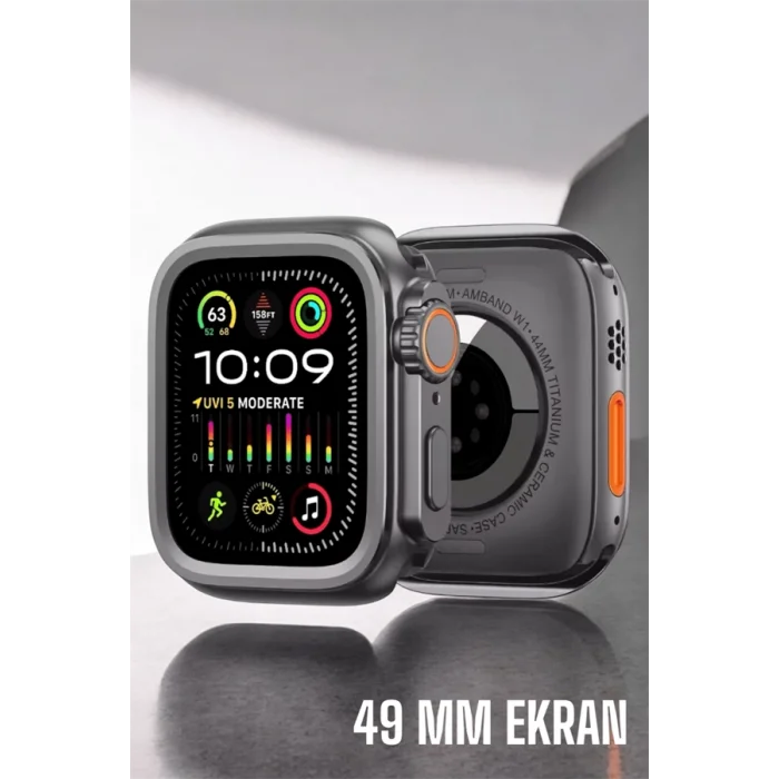 45 MM Gri Kasa Ultra Akıllı Saat Sesli Görüşme, Sağlık Takibi, Suya Dayanıklı