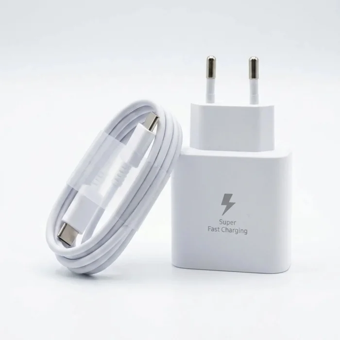 45W Süper Hızlı Şarj Adaptörü USB-C PD 3.0 PPS Fast Charger + 5A Type-C to Type-C Kablo (5047)