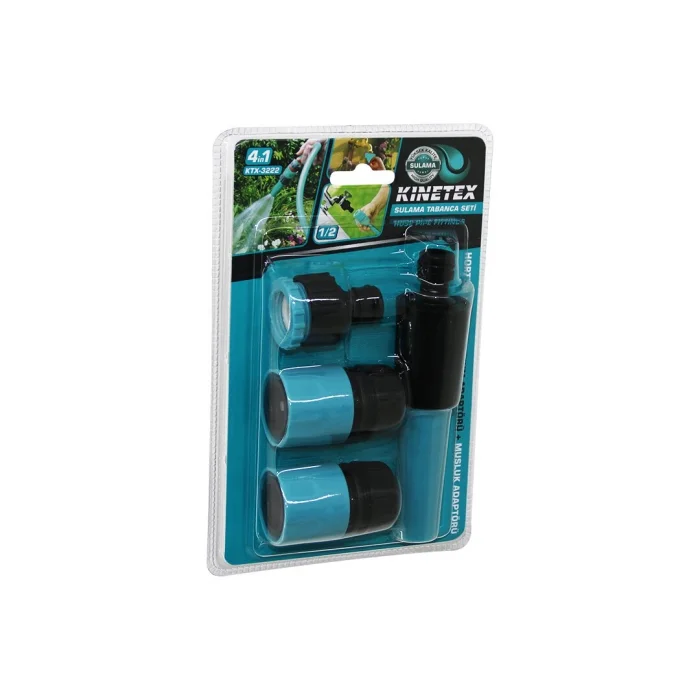4IN1 - 1/2 SULAMA TABANCA BAĞLANTI APARATI SETİ HORTUM LENS - HORTUM - MUSLUK ADAPTÖR (5047)