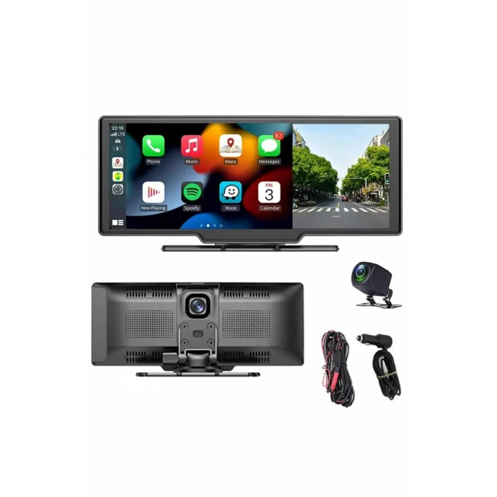 4K Ultra Araç İçi Ön ve Arka Kameralı Ekran HD 2 Kameralı Torpido Üstü Araç Multimedya