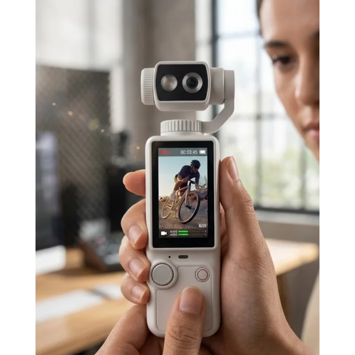 4K Vlog Kamera Otomatik Odaklama ve Döndürülebilir Lensli Taşınabilir El Kamerası