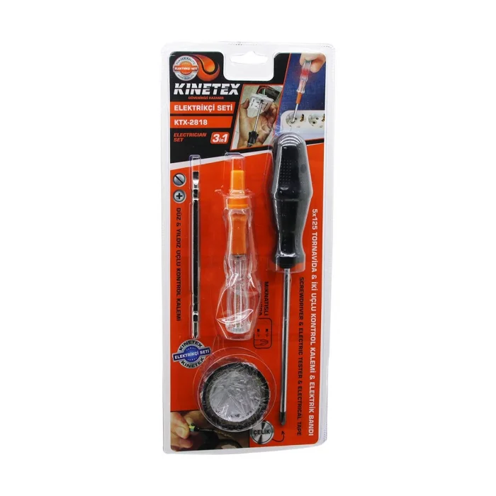 4PCS TORNAVİDA - ÇOK AMAÇLI SET TORNAVİDA - KONTROL KALEM - 2İN1 UÇ - ELEKTRİK BANT (5047)