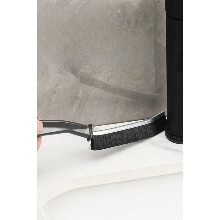 5 Adet İnce Kıl Fırça Banyo Mutfak Pencere Oluk Klozet Kenarı Kavisli Detay Temizleme Fırçası