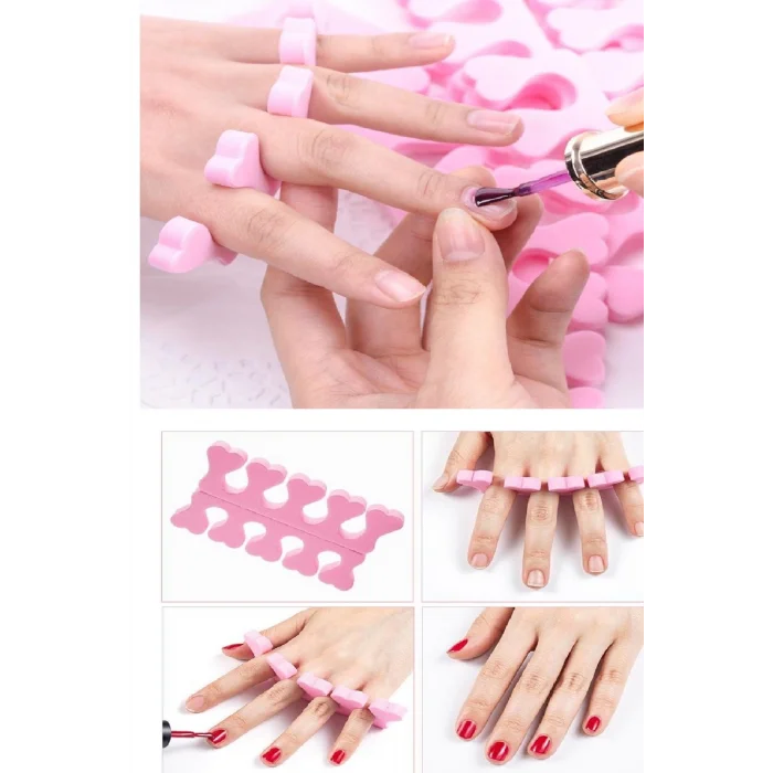 5 Adet Pedikür El Ayak Parmak Ayırıcı Tırnak Boyama Yumuşak Köpük Ayak Sedye