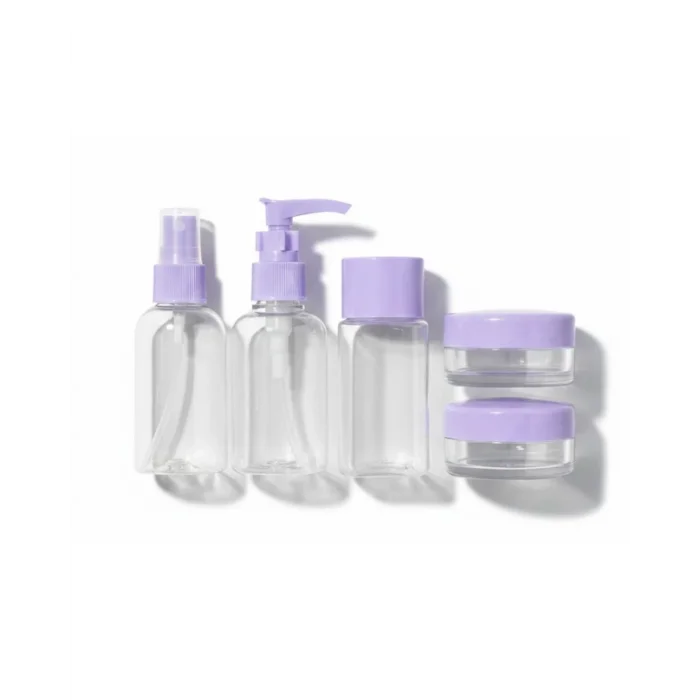 5 Parça Seyahat Banyo Seti 30 ml Şeffaf Taşınabilir Şişe Seti
