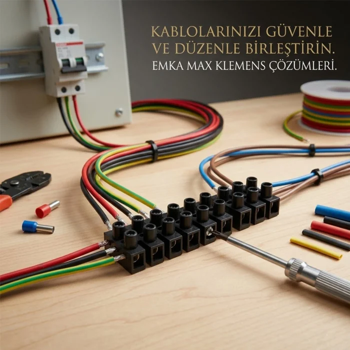 50 ADET SİYAH PLASTİK SIRA KLEMENS (5047)