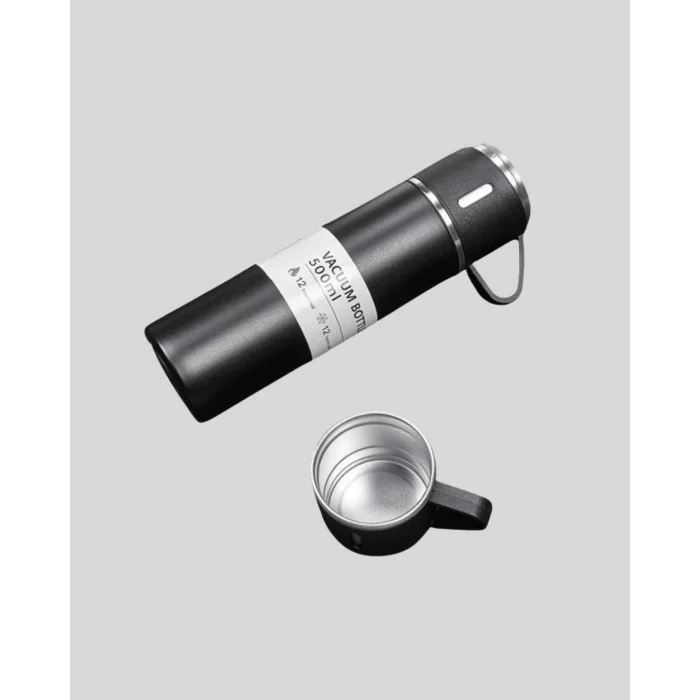 500 ml Paslanmaz Çelik Termos Seti – Sızdırmaz, Vakumlu, Isı Koruma Özellikli, Taşınabilir Termos