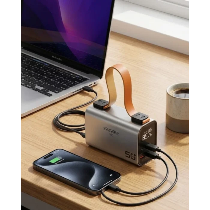 50000 mAh Powerbank Süper Hızlı Şarj LED Dijital Göstergeli Taşınabilir Şarj Cihazı