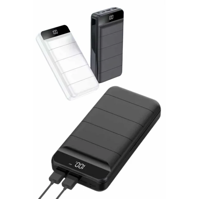 50.000 Mah Powerbank Turbo Hızlı Led Göstergeli Android İOS Uyumlu Taşınabilir Askılı