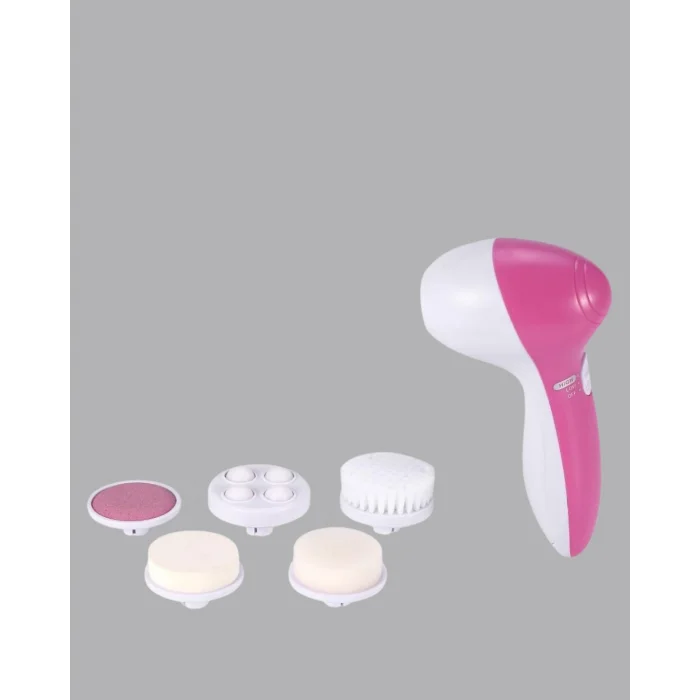 5’i 1 Arada Yüz Temizleme Cihazı – Masaj, Fırça, Peeling ve Krem Uygulama Aparatlı