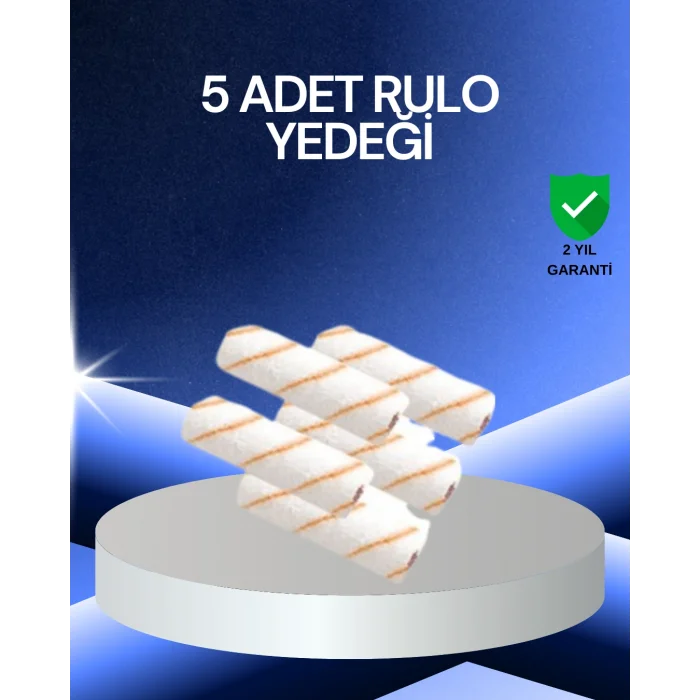 5’li Rulo Boya Seti Küçük Detay Çalışmaları İçin Uygun