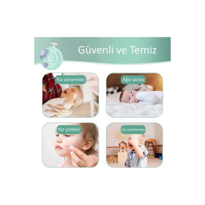 6 Başlıklı Pilli Tırnak Törpüsü ( Bebekler Kullanılabilir )  (5047)