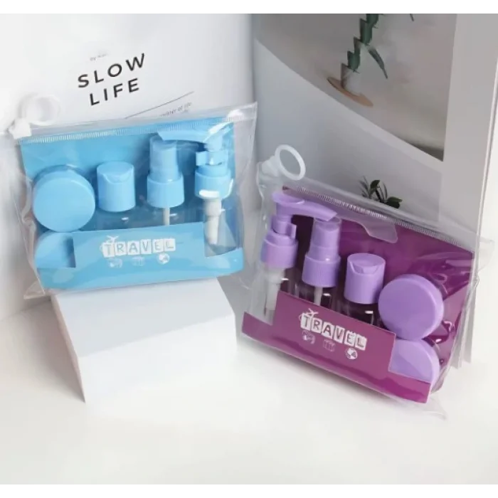 6 Parça Renkli Kapaklı Seyahat İçin Boş Şişe Seti (5047)