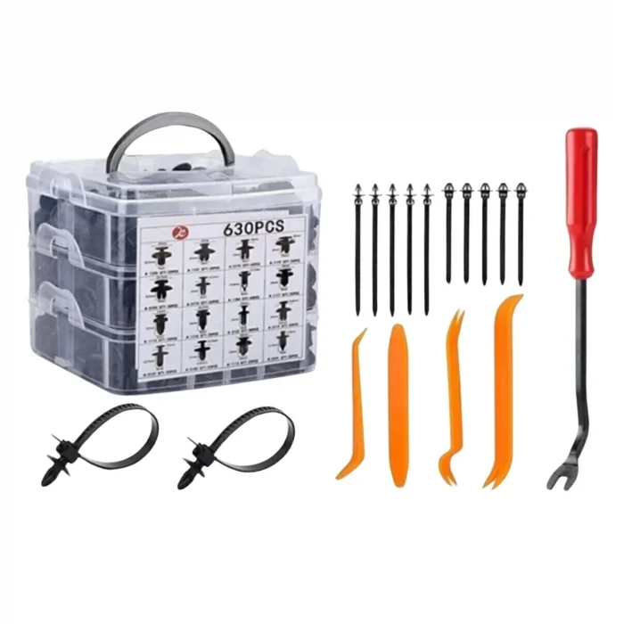 630 Adet Trim Klips Seti – Oto Panel, Kapı Döşeme, Tampon ve Pervaz İçin Evrensel Raptiye Bağlantı Elemanları (5047)