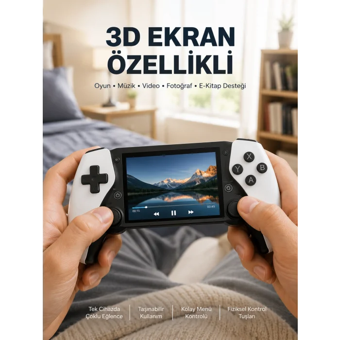 64GB Hafızalı Emülatör Destekli Oyun Konsolu Yeni Nesil