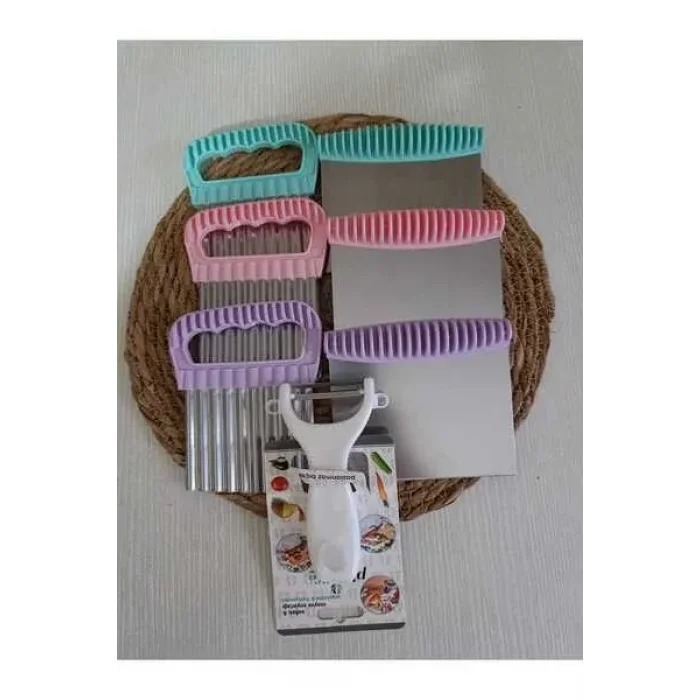 Çelik Hamur Kesici Kazıyıcı Pasta Kek Dekorasyon Spatula Aleti Çok Renkli