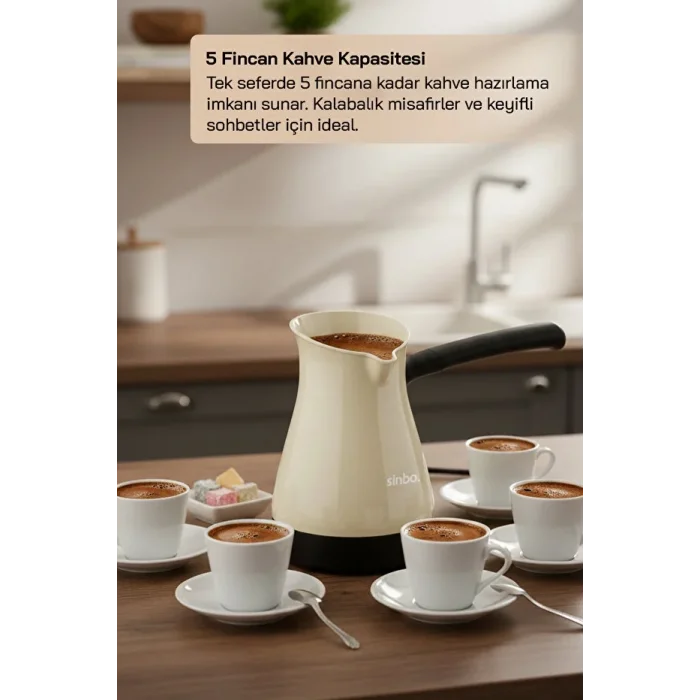 SCM-2975 Türk Kahve Makinesi - Krem (0177)