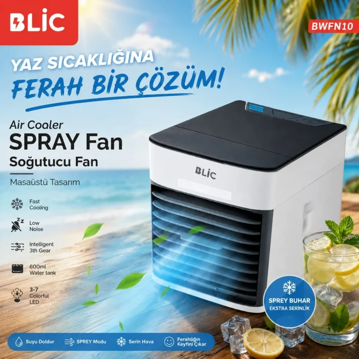 Masaüstü Su Buharlı Soğutucu Fan (0177)