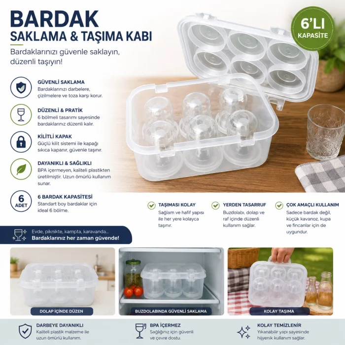 Shopwave Bardak Taşıma Kutusu (0177)