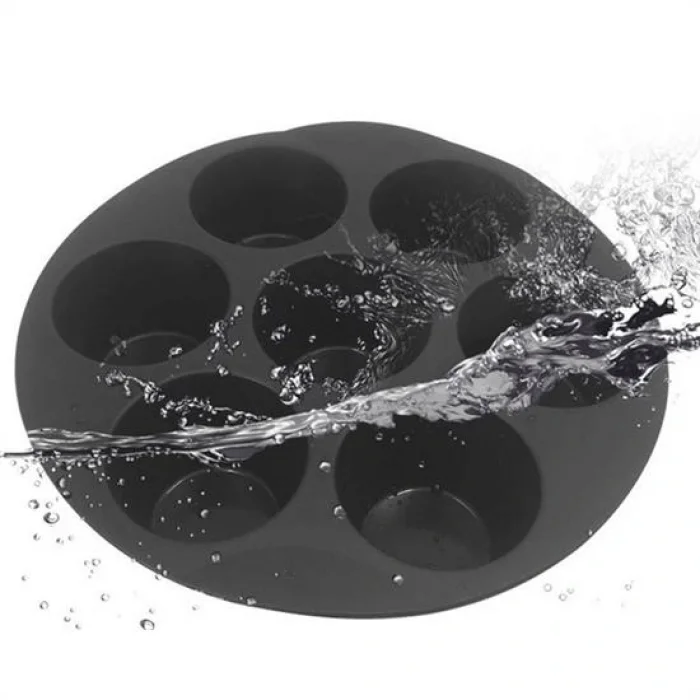 7 Gözlü Silikon Çok Amaçlı Airfryer Muffin Cupcake Kek ve Çörek Pişirme Kalıbı (5047)