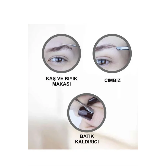 7 Parça Manikür Pedikür Seti El Ayak Bakımı Çantalı Paslanmaz Çelik