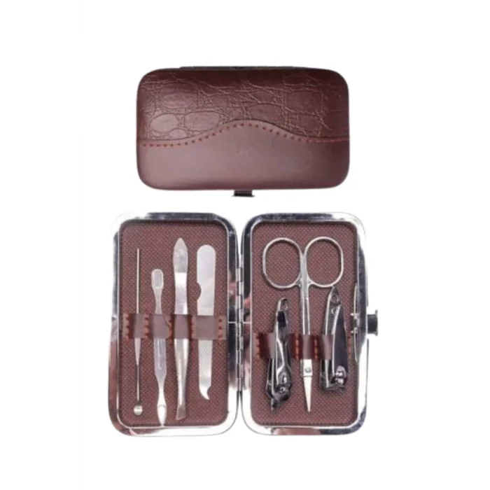 7 Parça Paslanmaz Çelik Manikür ve Pedikür Seti Çantalı Profesyonel
