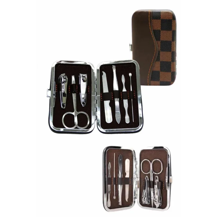 7 Parça Paslanmaz Çelik Manikür ve Pedikür Seti Çantalı Profesyonel