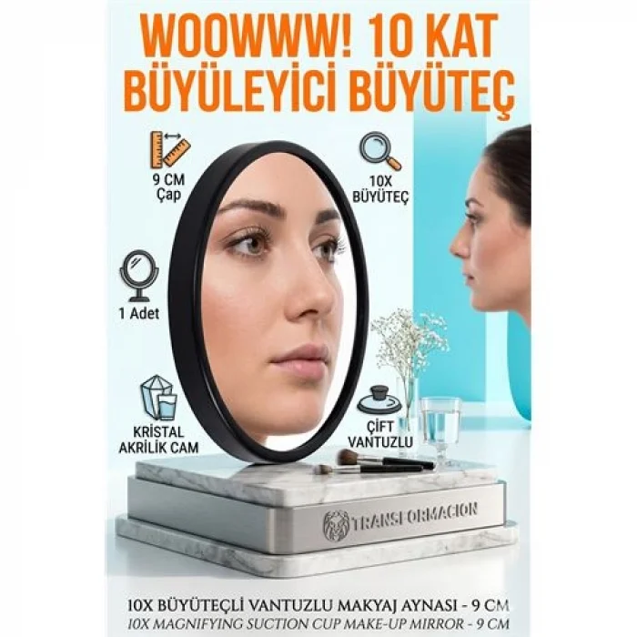 9 Cm 10X Büyüteçli Makyaj Aynası 717184