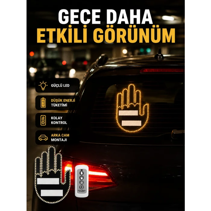 A Kalite Uzaktan Kumandalı LED Park Uyarı Işığı El Figürlü Model