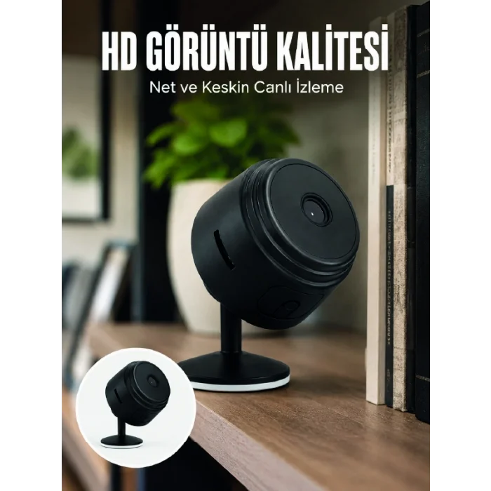 A9 Mini Wi-Fi Güvenlik Kamerası HD Gece Görüşlü Hareket Algılamalı Kablosuz IP Kamera