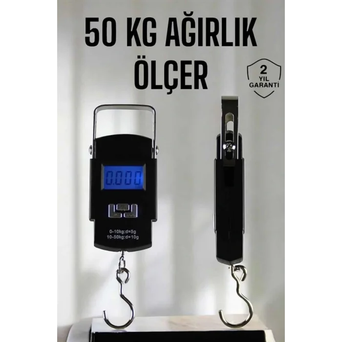 Ağırlık Ölçer 50 Kg El Terazisi El Kantarı Pilli Led Ekran