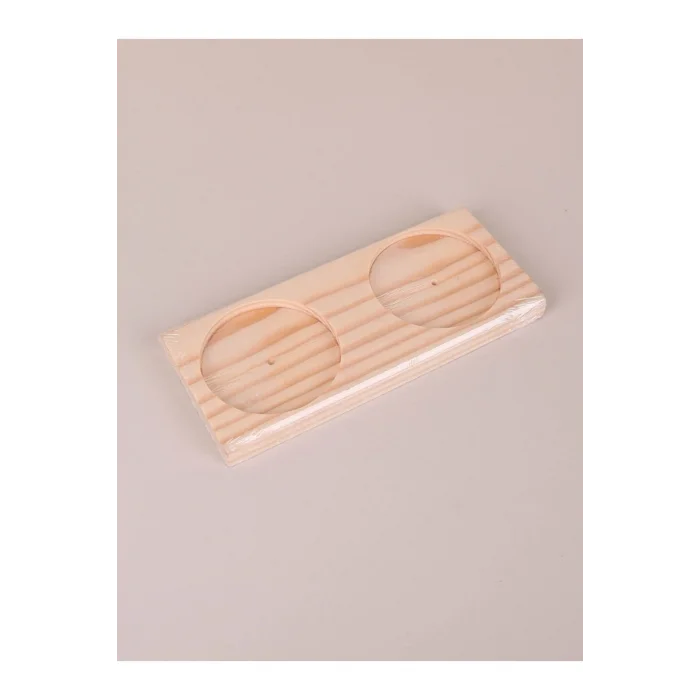 Ahşap Yağdanlık Altlığı -2 Bölmeli Yağlık Sosluk Standı