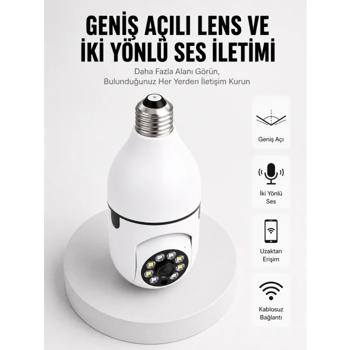 Akıllı Güvenlik Kamerası Full HD Görüntü ve Gece Görüş Özellikli Yeni Nesil