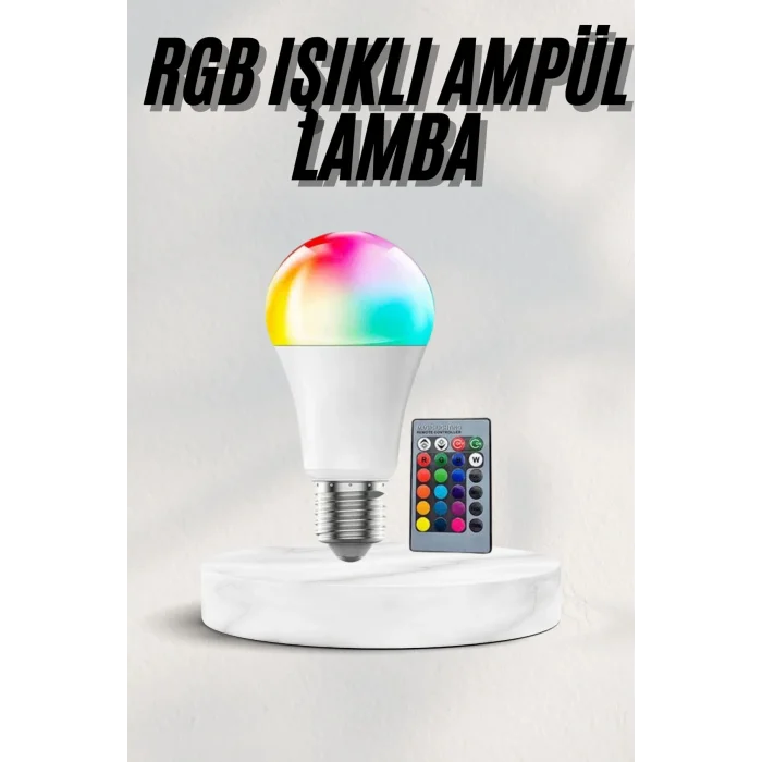 Akıllı RGB Led Ampul Led Uzaktan Kumandalı Renk Değiştiren Ampul