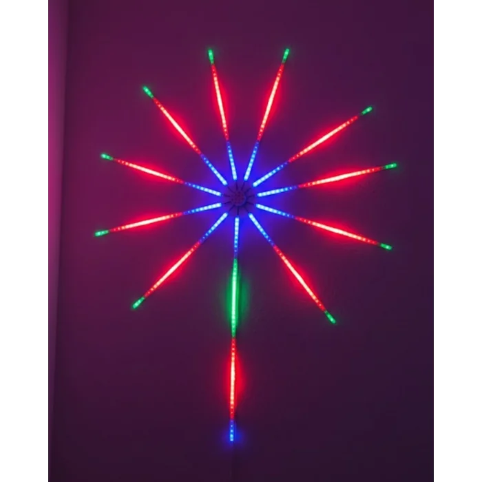 Akıllı RGB LED Havai Fişek Duvar Lambası Kumandalı ve Uygulama Kontrollü