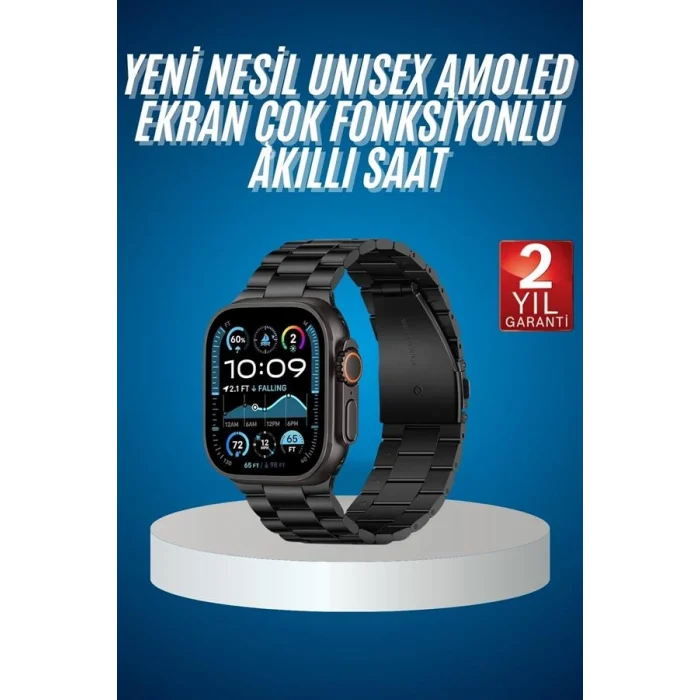 Akıllı Saat 3 Kordonlu Waterproof Adımsayar, Titreşim ve GPS Özelliği