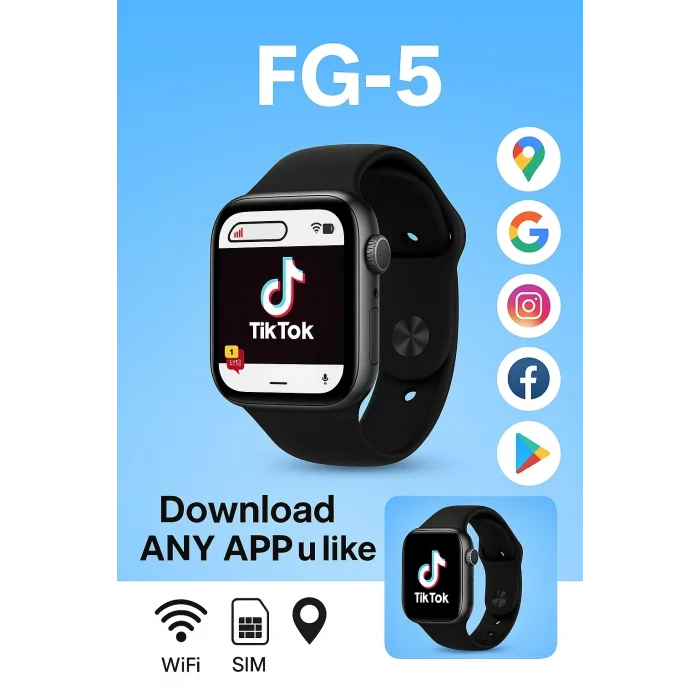 Akıllı Saat 5g Sım Destekli | Tüm Uygulamaları Yükleyebilme | Wifi Gps Fg-5