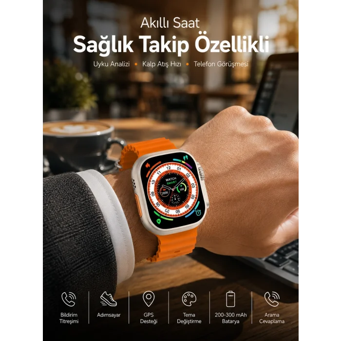 Akıllı Saat Bluetooth Bağlantılı Uyku ve Sağlık Takibi