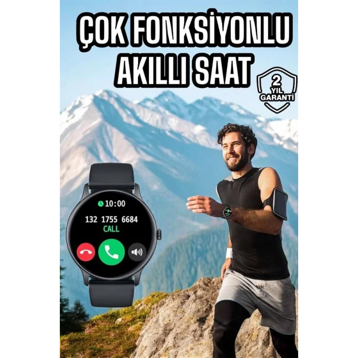 Akıllı Saat Çok Fonksiyonlu Sesli Görüşme NFC Uyumlu Amoled Ekran
