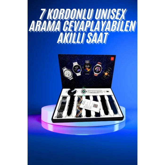 Akıllı Saat Çoklu Kordon Seçenekli Dokunmatik Ekran Nabız Sensörlü