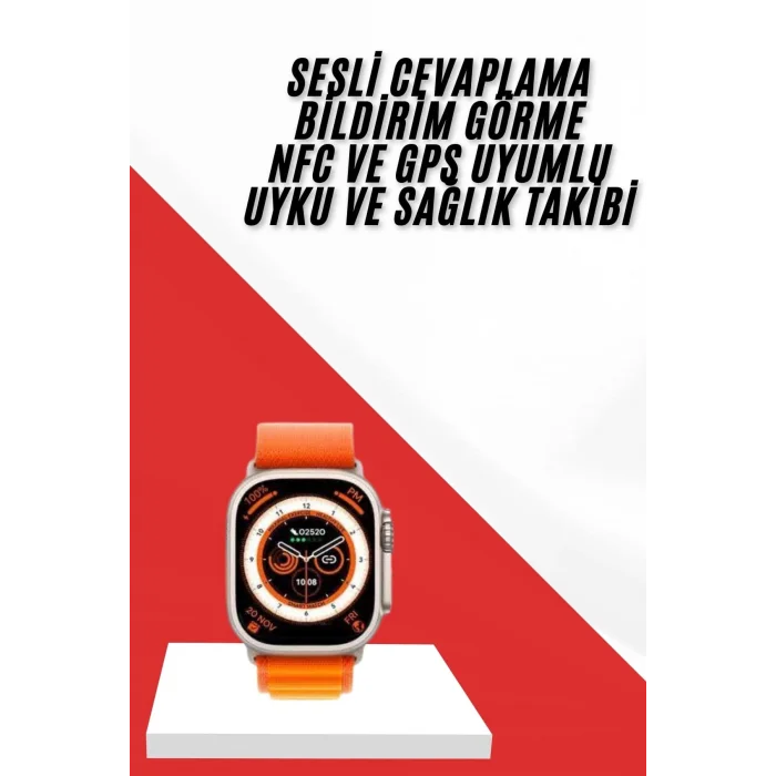 Akıllı Saat GPS Özelliği Bildirim Görme Adımsayar Sesli Görüşme Yapabilen