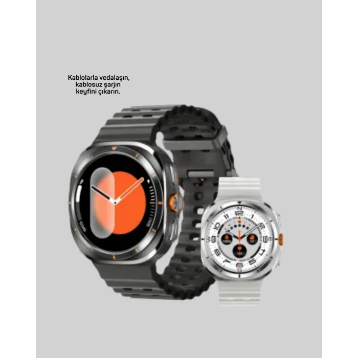 Akıllı Saat Kablosuz Şarj Arama Cevaplama ve Geniş Ekran Desteği
