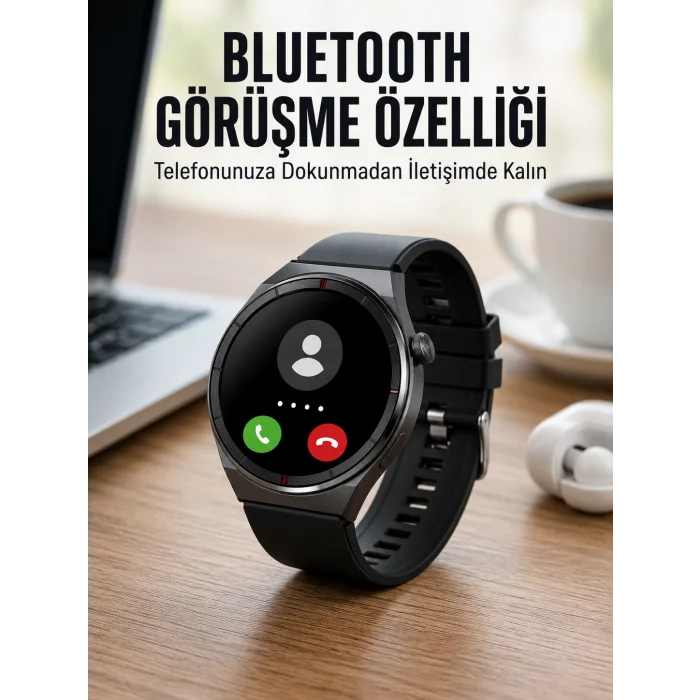Akıllı Saat Nabız Sensörlü Bildirim Görebilen Spor Modları GPS Takibi Yeni Nesil