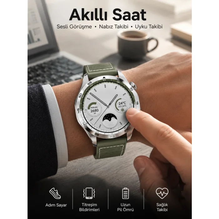 Akıllı Saat Sesli Görüşme Uyku ve Sağlık Takibi NFC Uyumlu