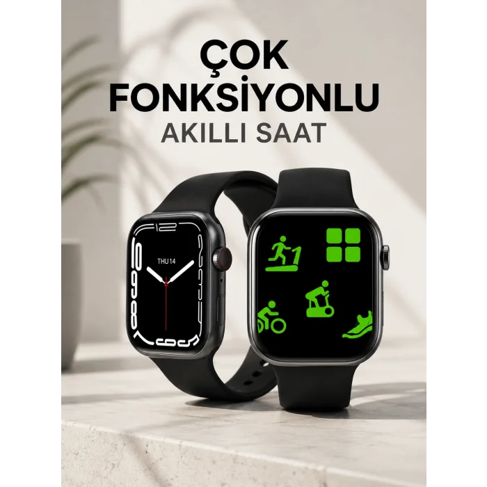 Akıllı Saat Tema Değiştirme Uyku ve Sağlık Takibi Sesli Asistan Bildirim Görme