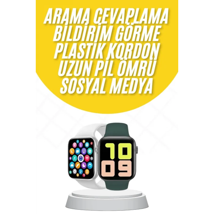 Akıllı Saat Uyku ve Sağlık Takibi Arama Cevaplama 44 MM Amoled Ekran