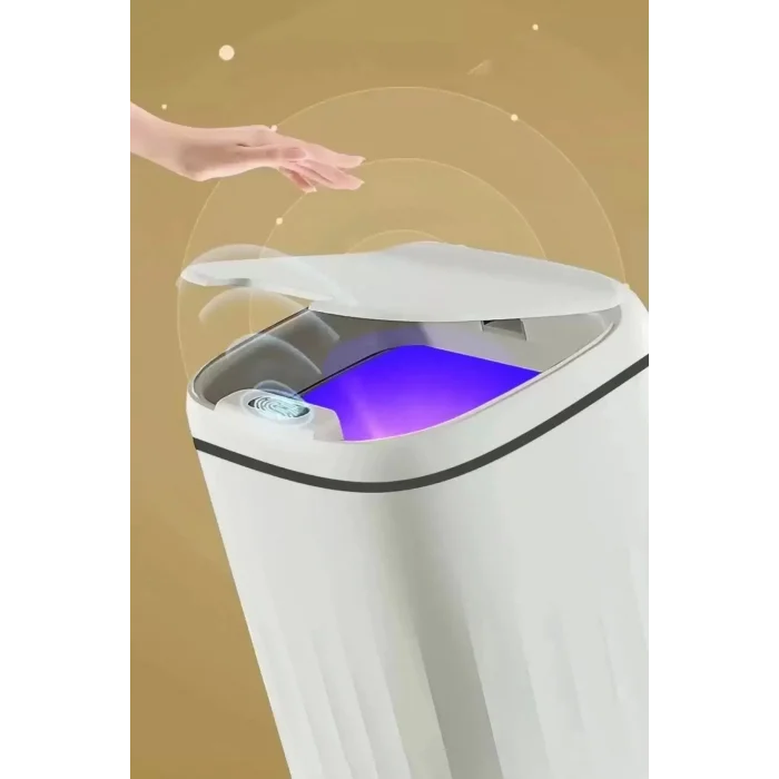 Akıllı Sensörlü Çöp Kovası 20l - Uv Işık Antibakteriyel & Koku Geçirmez Otomatik Mutfak Ofis Banyo Kovası
