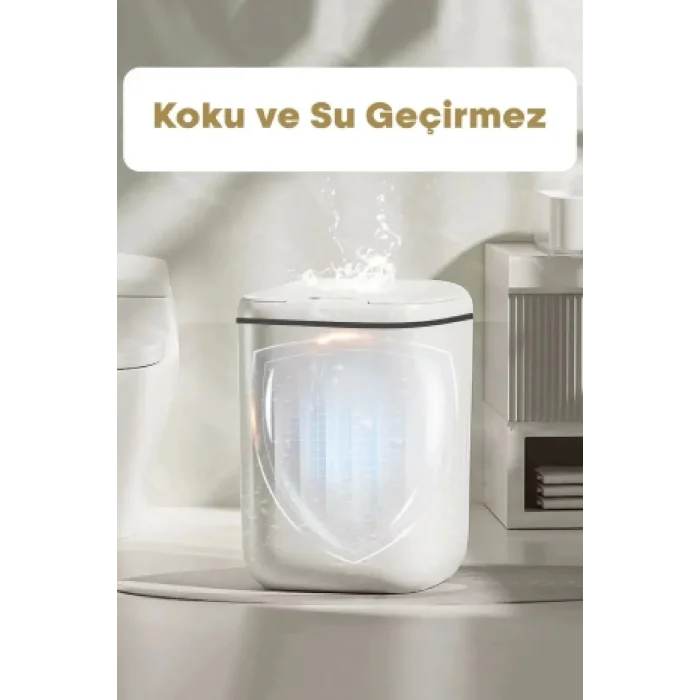 Akıllı Sensörlü Çöp Kovası 20l - Uv Işık Antibakteriyel & Koku Geçirmez Otomatik Mutfak Ofis Banyo Kovası