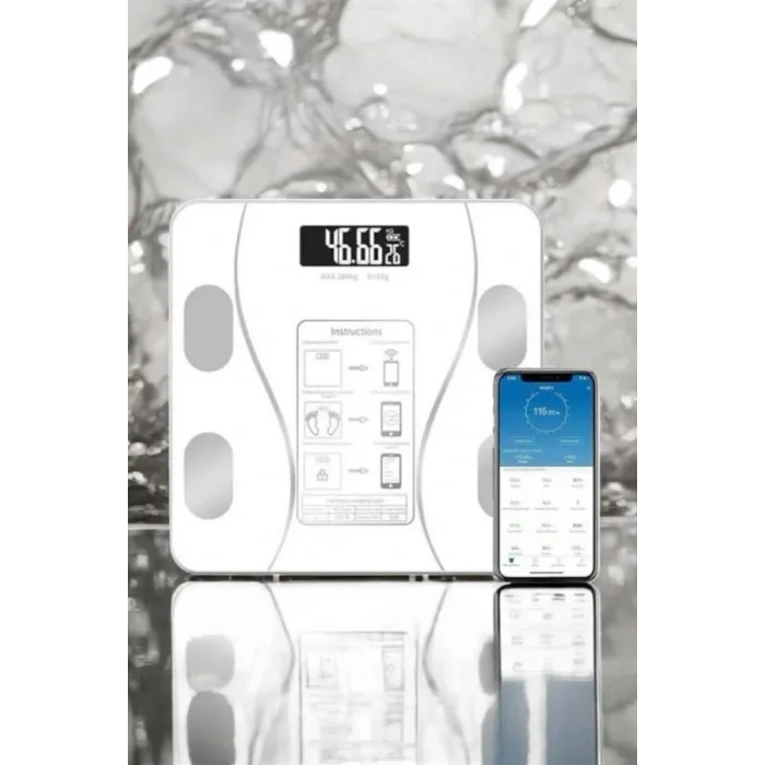 Akıllı Tartı Bluetooth Bağlantılı Yağ Ölçebilen Tartı Yeni Nesil